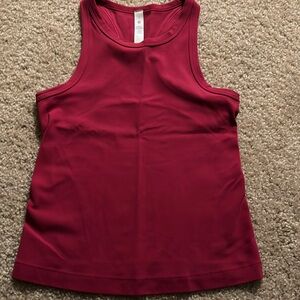 Lululemon women’s align waist length pink/red tank